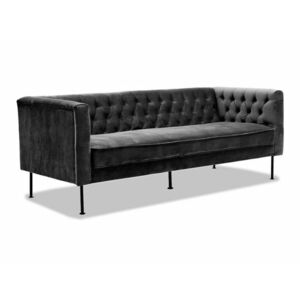 Chesterfield kanapé Concept 55 201, Szürke, 71x206x86cm, Lábak: Fémes kép