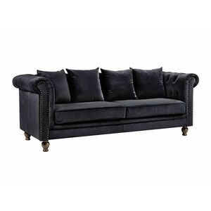 Chesterfield kanapé Dallas 255, 80x217x88cm, Lábak: Fa, Részben összeszerelt, Fenyő kép