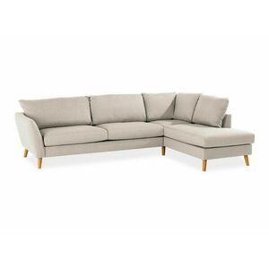 Sarokkanapé Scandinavian Choice P108, Barna, Beige, 89x278x196cm, Lábak: Fa kép