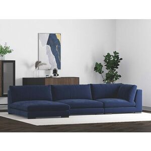 Moduláris sarokkanapé Concept 55 F109, Sötétkék, 80x330x159cm, Lábak: Fa kép