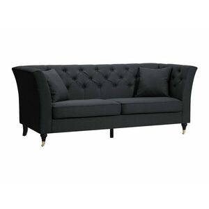 Chesterfield kanapé Riverton 672, Sötétszürke, 88x211x86cm, Lábak: Fémes, Fa kép