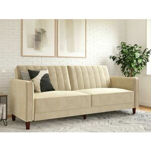 Kanapéágy Tulsa 187, Beige, 86.4x207x86.4cm, Lábak: Fa kép