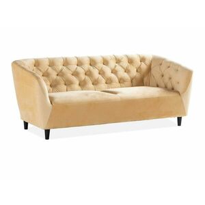 Chesterfield kanapé Augusta 164, Bézs, 79x205x83cm, Lábak: Fa kép