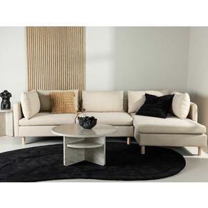 Sarokkanapé Dallas H103, Beige, 83x277x152cm, Lábak: Fa, Kaucsuk kép