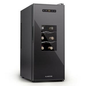 Klarstein Silent Vino 12 Uno Slim Borhűtő, 30 l / 12 palack 5-18 °C Érintős kép