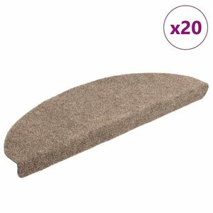 vidaXL 20 db krém öntapadó lépcsőszőnyeg 65x21x4 cm kép