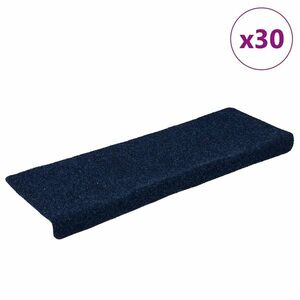 vidaXL 30 db tengerészkék öntapadó lépcsőszőnyeg 65x21x4 cm kép