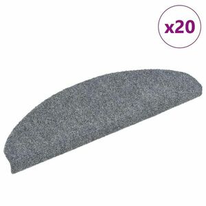 vidaXL 20 db világosszürke öntapadó lépcsőszőnyeg 65x21x4 cm kép