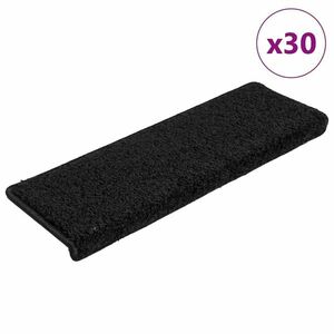 vidaXL 30 db fekete lépcsőszőnyeg 65 x 21 x 4 cm kép