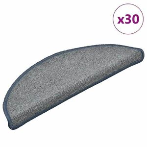 vidaXL 30 db világosszürke és kék lépcsőszőnyeg 56x17x3 cm kép