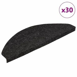 vidaXL 30 db antracitszürke öntapadó lépcsőszőnyeg 65 x 22, 5 x 3, 5 cm kép