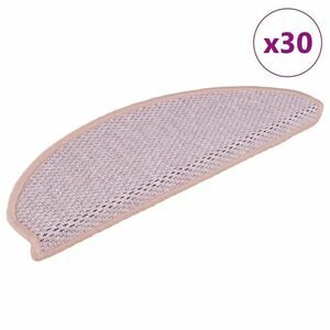 vidaXL 30 db piros lépcsőszőnyegek öntapadós szizál kinézetű 56x17x3cm kép