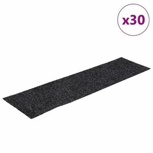 vidaXL 30 db szürke lépcsőszőnyeg öntapadós téglalap alakú 76x20 cm kép