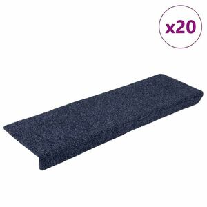 vidaXL 20 db antracitszürke öntapadó lépcsőszőnyeg 65x21x4 cm kép