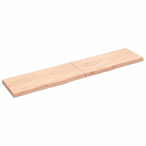 vidaXL kezeletlen tömör tölgyfa fali polc 200x40x(2-6) cm kép