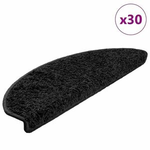 vidaXL 30 db fekete lépcsőszőnyeg 65x21x4 cm kép