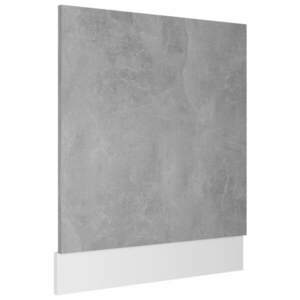 vidaXL betonszürke szerelt fa mosogatógép-panel 59, 5 x 3 x 67 cm kép