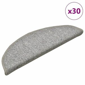 vidaXL 30 db világosszürke lépcsőszőnyeg 56x17x3 cm kép