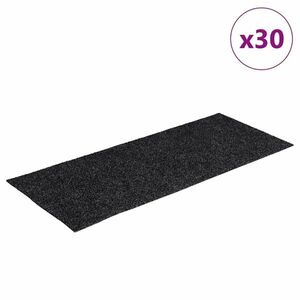 vidaXL 30 db szürke lépcsőszőnyeg öntapadós téglalap alakú 60x25 cm kép