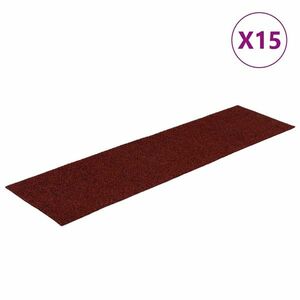 vidaXL 30 db piros lépcsőszőnyeg öntapadós téglalap alakú 76x20 cm kép