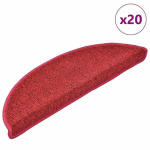 vidaXL 20 db bordeaux piros lépcsőszőnyeg 56x17x3 cm kép