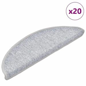 vidaXL 20 db világosszürke lépcsőszőnyeg 56x17x3 cm kép