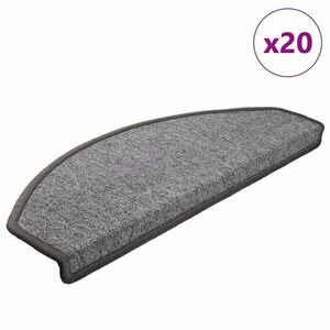 vidaXL 20 db sötétszürke lépcsőszőnyeg 65x24x4 cm kép