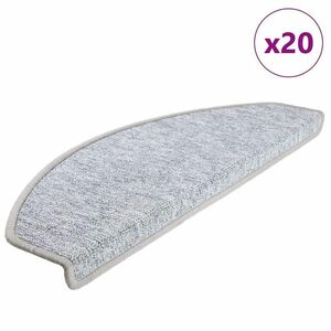 vidaXL 20 db világosszürke lépcsőszőnyeg 65x24x4 cm kép