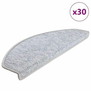 vidaXL 30 db világosszürke lépcsőszőnyeg 65x24x4 cm kép