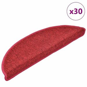 vidaXL 30 db bordeaux piros lépcsőszőnyeg 56x17x3 cm kép