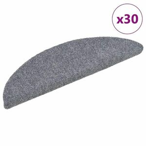 vidaXL 30 db világosszürke öntapadó lépcsőszőnyeg 56 x 17 x 3 cm kép