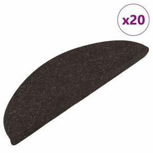 vidaXL 20 db fekete öntapadó lépcsőszőnyeg 65 x 22, 5 x 3, 5 cm kép