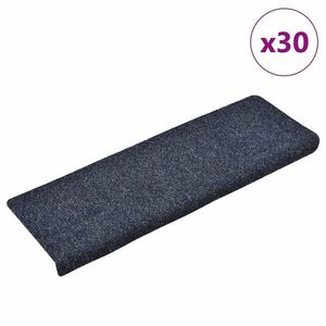 vidaXL 30 db kék öntapadó lépcsőszőnyeg 65x21x4 cm kép