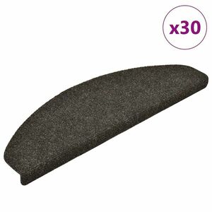 vidaXL 30 db antracitszürke öntapadó lépcsőszőnyeg 65x21x4 cm kép