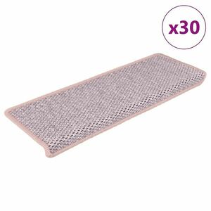 vidaXL 30 db piros lépcsőszőnyegek öntapadós szizál kinézetű 65x21x4cm kép