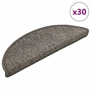 vidaXL 30 db lépcsőszőnyegek öntapadós szizál kinézetű 56x17x3 cm kép