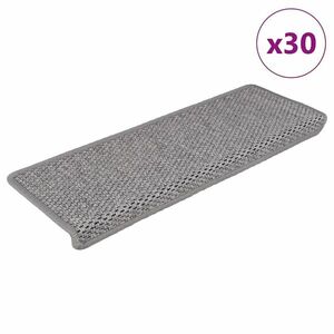 vidaXL 30 db lépcsőszőnyegek öntapadós szizál kinézetű 65x21x4 cm kép