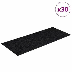 vidaXL 30 db fekete lépcsőszőnyeg öntapadós téglalap alakú 60x25 cm kép