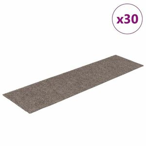 vidaXL 30 db krémszínű lépcsőszőnyeg öntapadós téglalap alakú 76x20 cm kép