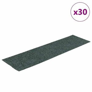 vidaXL 30 db zöld lépcsőszőnyeg öntapadós téglalap alakú 76x20 cm kép