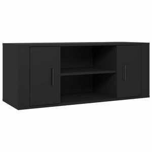 vidaXL fekete szerelt fa TV-szekrény 100 x 35 x 40 cm kép