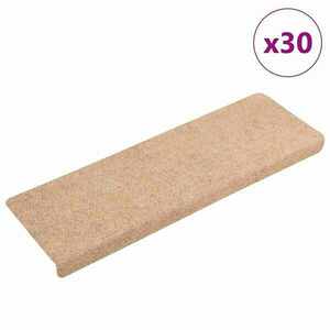 vidaXL 30 db barna öntapadó lépcsőszőnyeg 65x21x4 cm kép