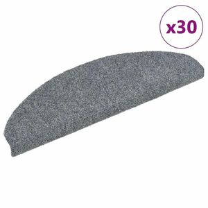 vidaXL 30 db világosszürke öntapadó lépcsőszőnyeg 65x21x4 cm kép