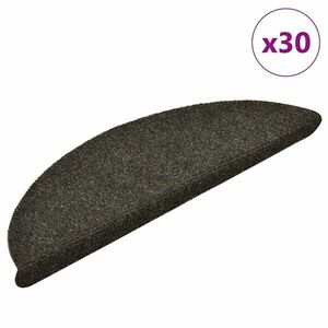 vidaXL 30 db antracitszürke öntapadó lépcsőszőnyeg 56 x 17 x 3 cm kép