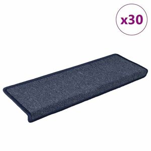 vidaXL 30 db szürke és kék lépcsőszőnyeg 65 x 21 x 4 cm kép