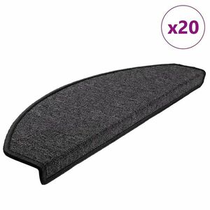 vidaXL 20 db antracitszürke lépcsőszőnyeg 65x24x4 cm kép