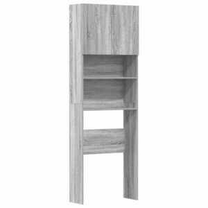 vidaXL szürke sonoma szerelt fa mosógépszekrény 64 x 24 x 190 cm kép