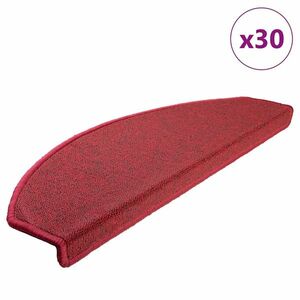 vidaXL 30 db bordeaux piros lépcsőszőnyeg 65x24x4 cm kép