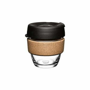 Fekete-barna utazóbögre 227 ml Brew Cork Black S – KeepCup kép