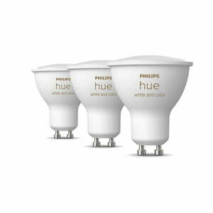 LED okos izzó szett 3 db-os GU10, 6 W White and color ambiance – Philips Hue kép